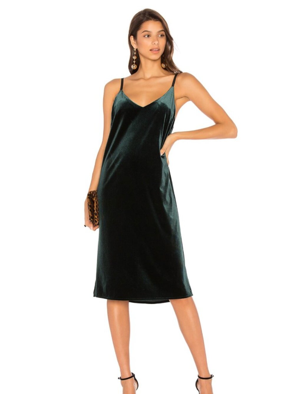 Sanctuary Velvet Sydney Dress in Meadow Green Small